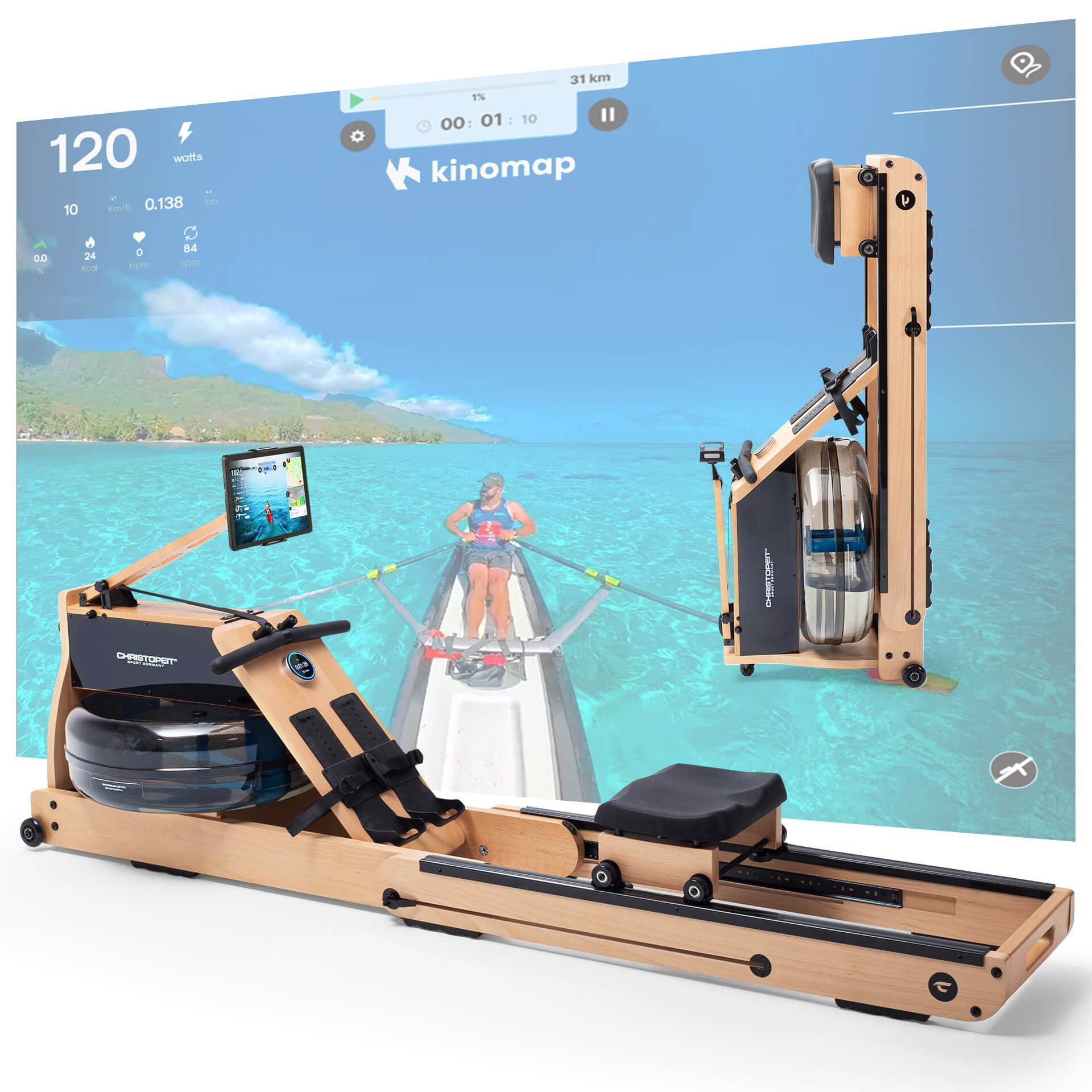 Wasser-Rudergerät Test 5 71j9KnolTlL Christopeit Wasserrudergerät WP 5000 Wasser-Rudergerät Test