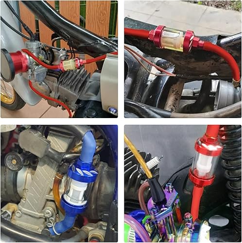 Miniatura 8 de Manguera de repuesto de tubo de carburador de doble capa de 1 metro39 pulgadas, válvula de interruptor de filtro de combustible reutilizable,