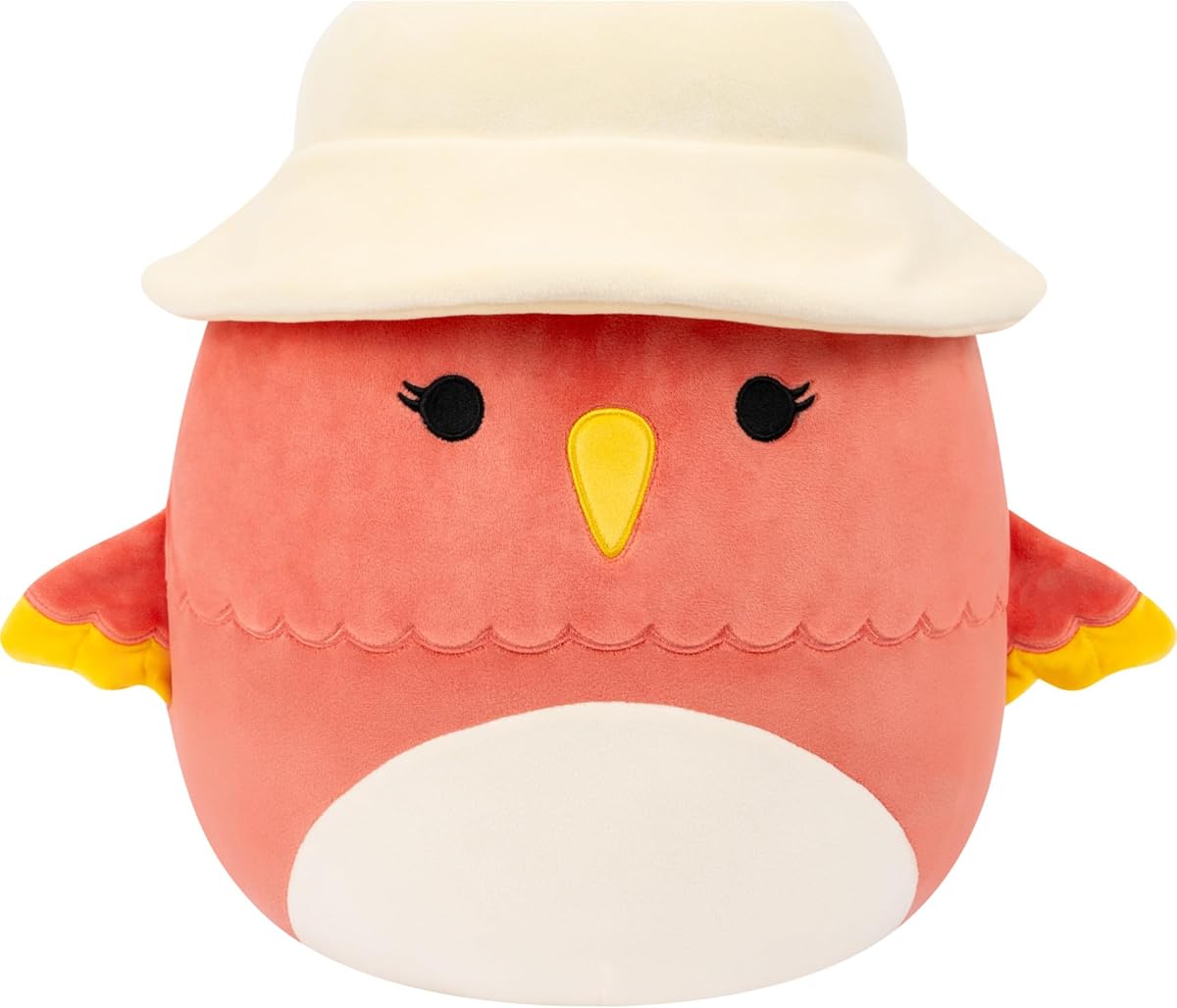 Original 12in Lullabi The Coral Hummingbird with Bucket Hat – Official Jazwares Plush (Medium-Sized)