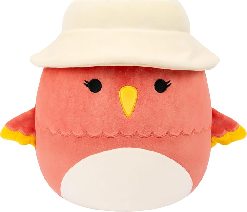 Original 12in Lullabi The Coral Hummingbird with Bucket Hat – Official Jazwares Plush (Medium-Sized)