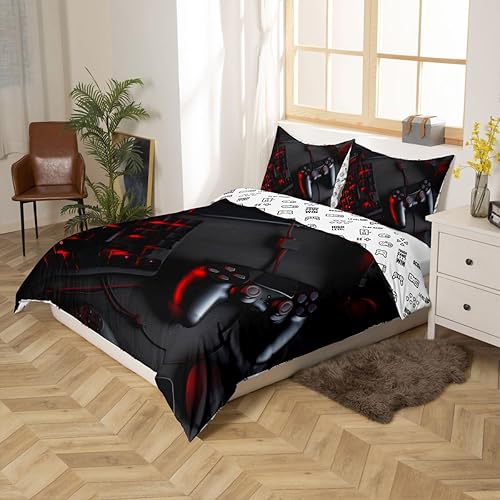 Miniatura 6 de Erosebridal Funda de Edredón de Juego Tamaño Full Juego de Ropa de Cama con Gamepad Videojuegos Estilo Moderno Sci-Fi Funda de Edredón para