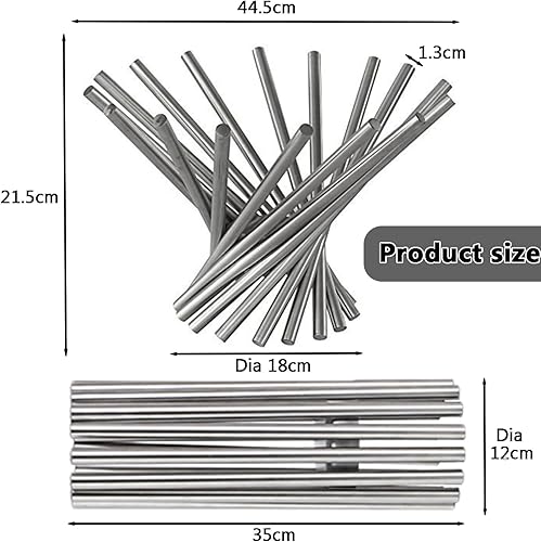 Miniatura 2 de Frutero para encimera de cocina, cesta grande de frutas Morden para centro de mesa, cuencos de frutas decorativos de acero inoxidable, soporte de