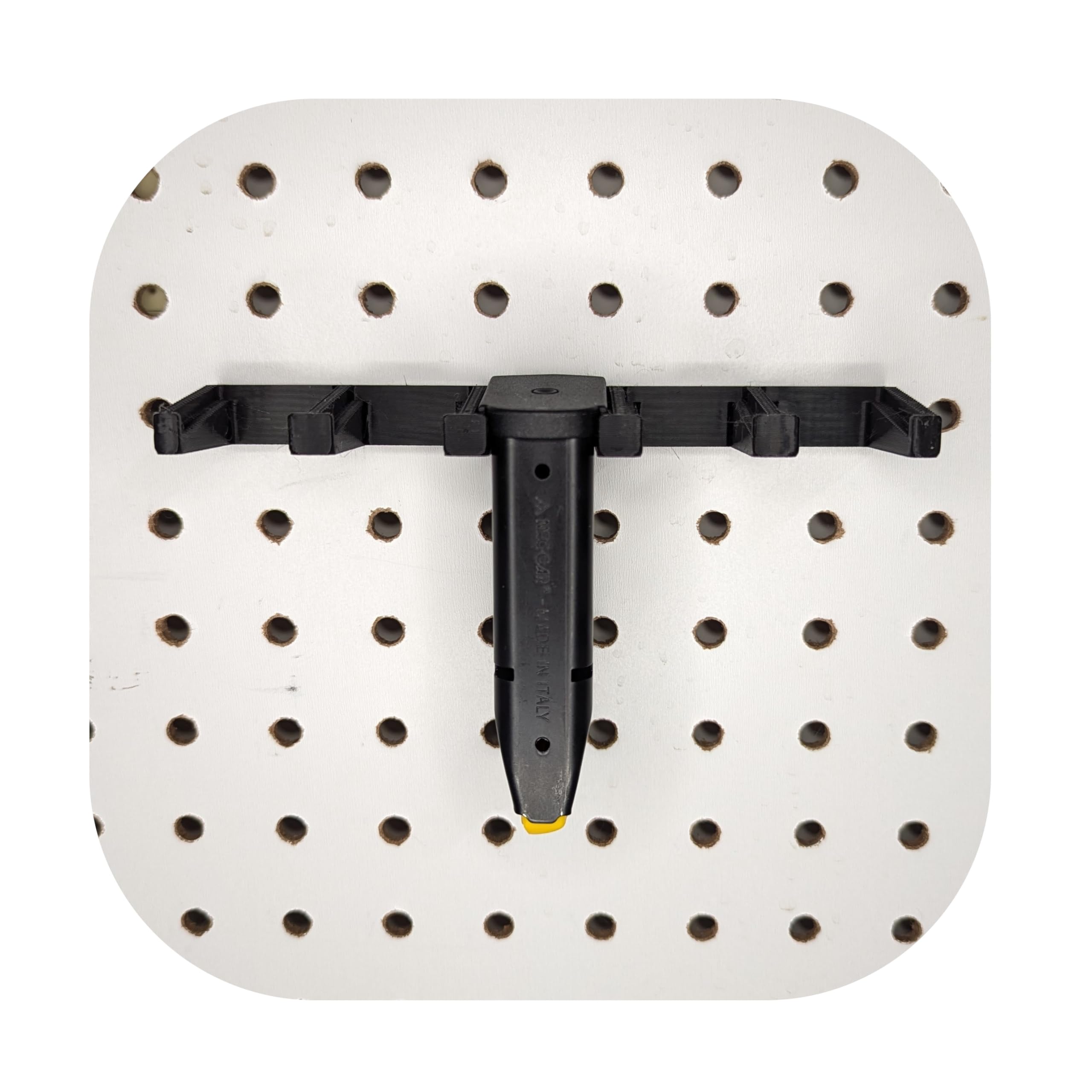 Hammy3DPrints Mount for Taurus GX4 / GX4L Mags - Pegboard/Metal Pegboard/Skadis/etc. | Magazine Holder Storage Rack (Secure Wall Pegboard)