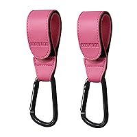 Vista 10 de Ganchos para colgar cochecito, 2 correas de clip de cuero duraderas estilo cochecito, ganchos para cochecito de bebé para bolsas de pañales, bolsas