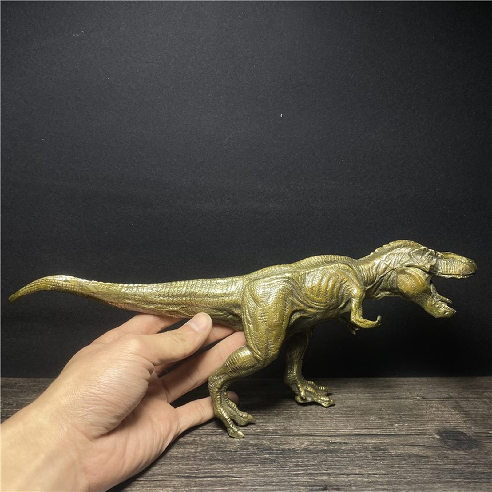 Antyczna Miedziana Figurka Tyranozaura Rexa, Mosiężna Figurka Dinozaura, Biurko Do Nauki, Stolik Kawowy, Ozdoba Samochodowa
