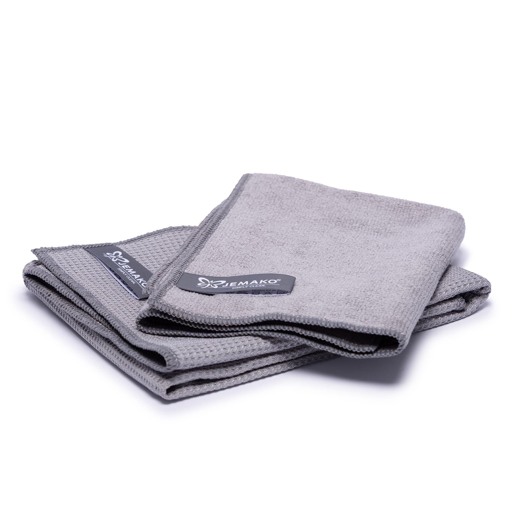 Jemako Set húmedo y seco gris, paño seco y Profituch Plus S – paños de microfibra para tu hogar – perfecto para ventanas, vidrio, azulejos, vajilla y cerámica – Limpieza de ventanas sin rayas