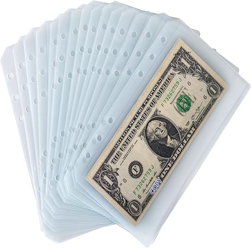 Miniatura 7 de 15 mini bolsillos A7 sin cremalleras, sobres de presupuesto sin cremallera para sistema de efectivo, bolsa de carpeta A7 para carpeta de 6 anillas