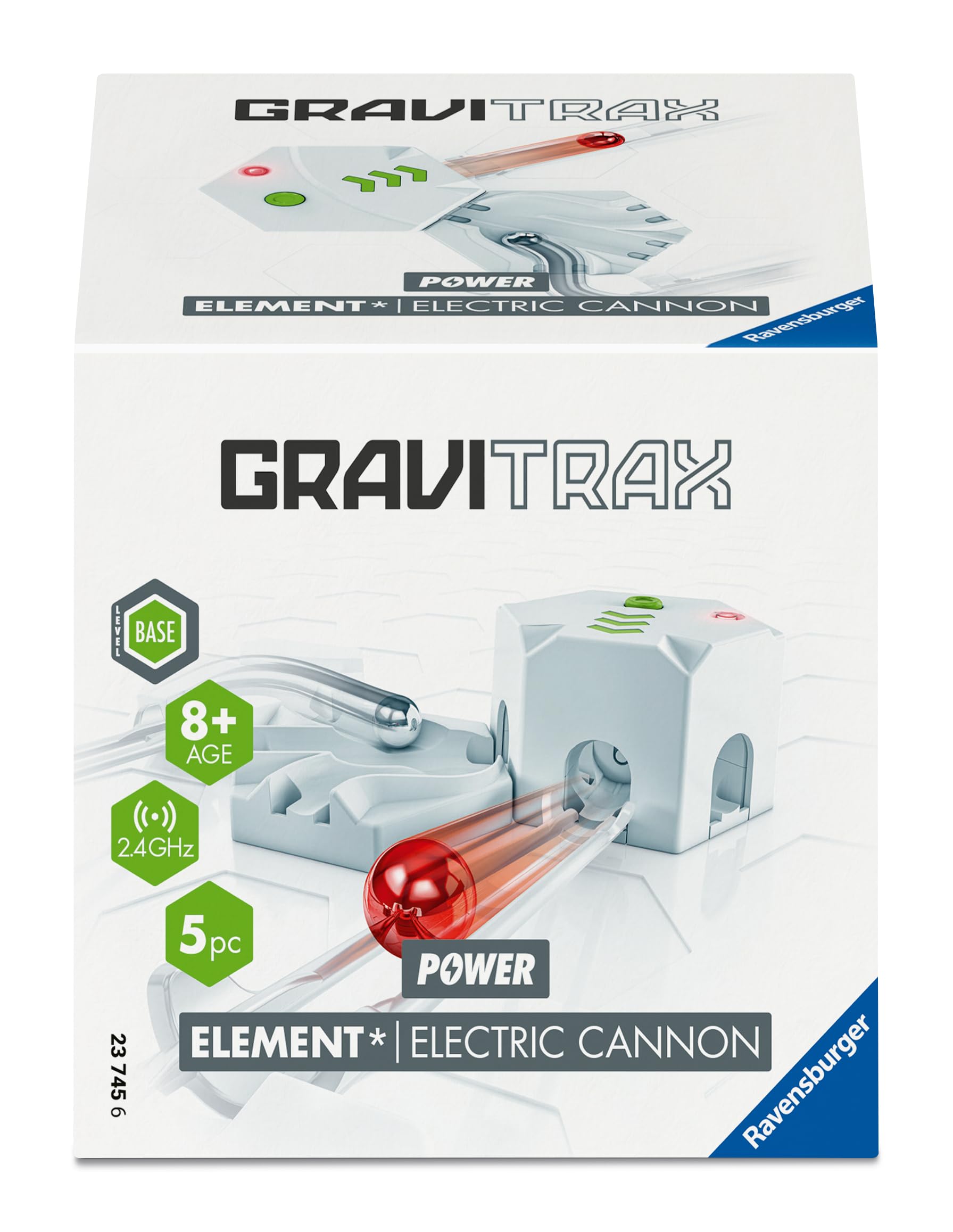 Ravensburger GraviTrax Power Element Electric Cannon 23745 - elektronische Erweiterung für Deine Kugelbahn - Murmelbahn und Konstruktionsspielzeug ab 8 Jahre