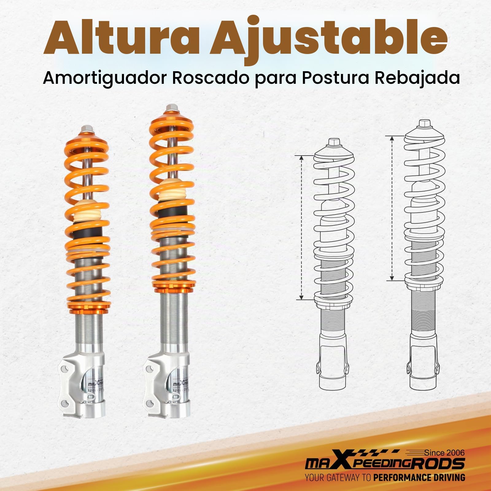 maXpeedingrods Coilovers Kit para Volkswagen VW Golf Mk2 Jetta MK2 Vento Corrado