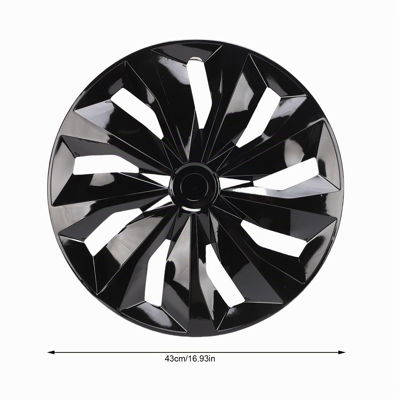 Yosoo R16 Enjoliveurs de Roues, 4 Pièces Universelles à Encliquetage ABS 16 Pouces, Protection Complète de la Jante et Décoration pour la Plupart des Voitures, Camions et SUV (BLACK)