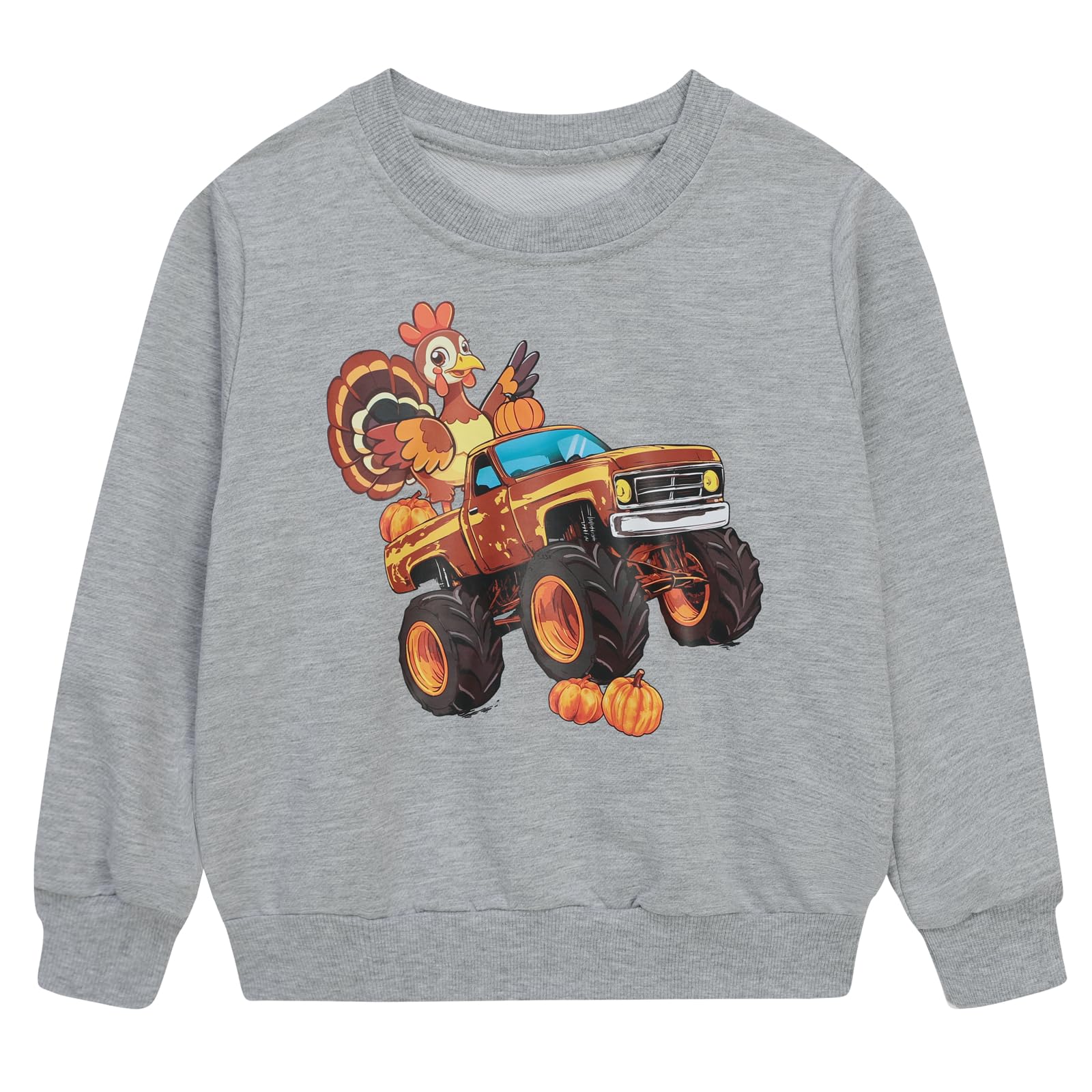 Funnycokid Boys Sweatshirts Toddler Long Sleeve Pullover Crewneck Tops 2-6Y