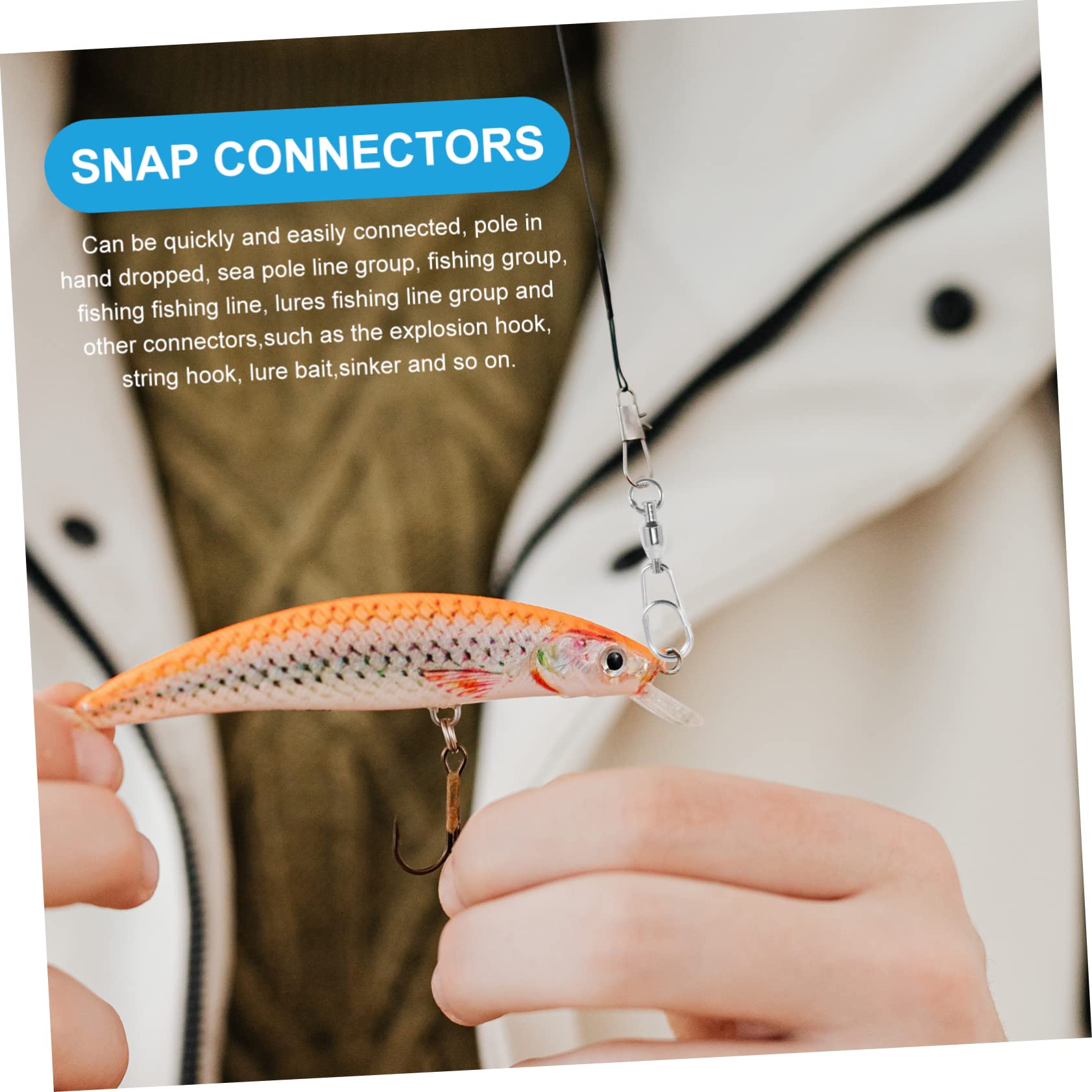 SUPVOX Connecteur D'Anneau À Huit Chiffres Petit Leurre De Pêche Leurre Émerillons À Pression Connecteur D'Appât De Pêche Anneau De Verrouillage Extérieur Remplacement Pivotant