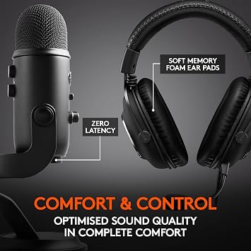 Logitech G G PRO X Gaming Headset + Yeti Blackout