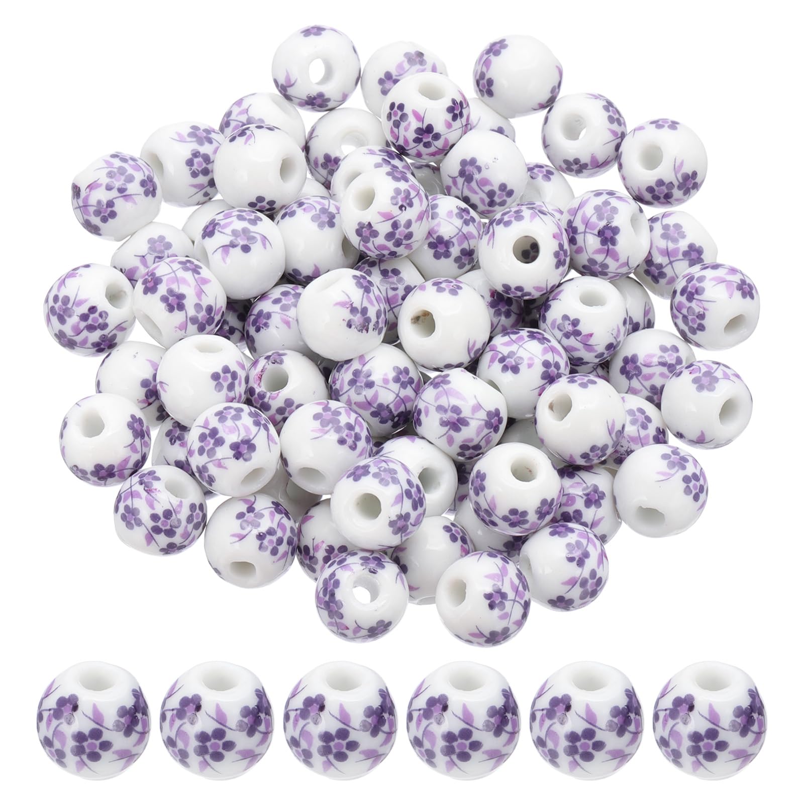 PATIKIL 80 Pcs Porcelain Beads