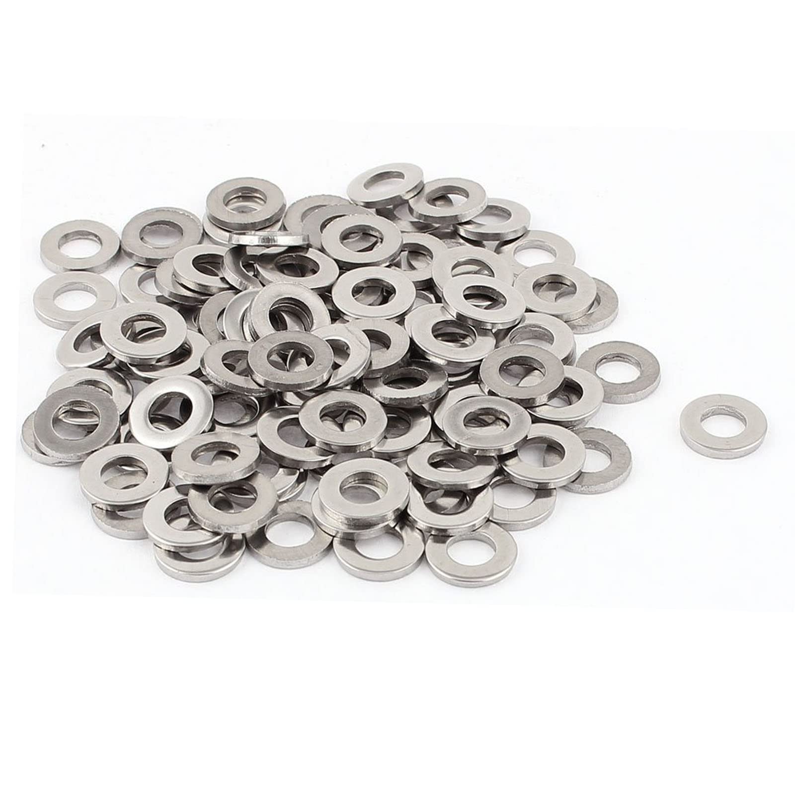 TA-VIGOR 100Pcs Stainless Steel Flat Washer M6 x 12mm x 1.5mm, Flat Pad Washer Gasket Round Flat Spacer Repair Washer for Screws Bolts