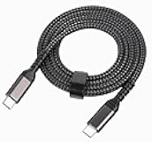 Nanxudyj USB C to USB C Cable 6FT,Type-C Fast Charging Data Sync Cord 60W,USB C Charger Cable Fast Charge,for 15 Pro/15 Plus/15 Pro Max,Mini 6/ Pro 2021,MacBook Pro 2020,Samsung Galaxy S23,Switc