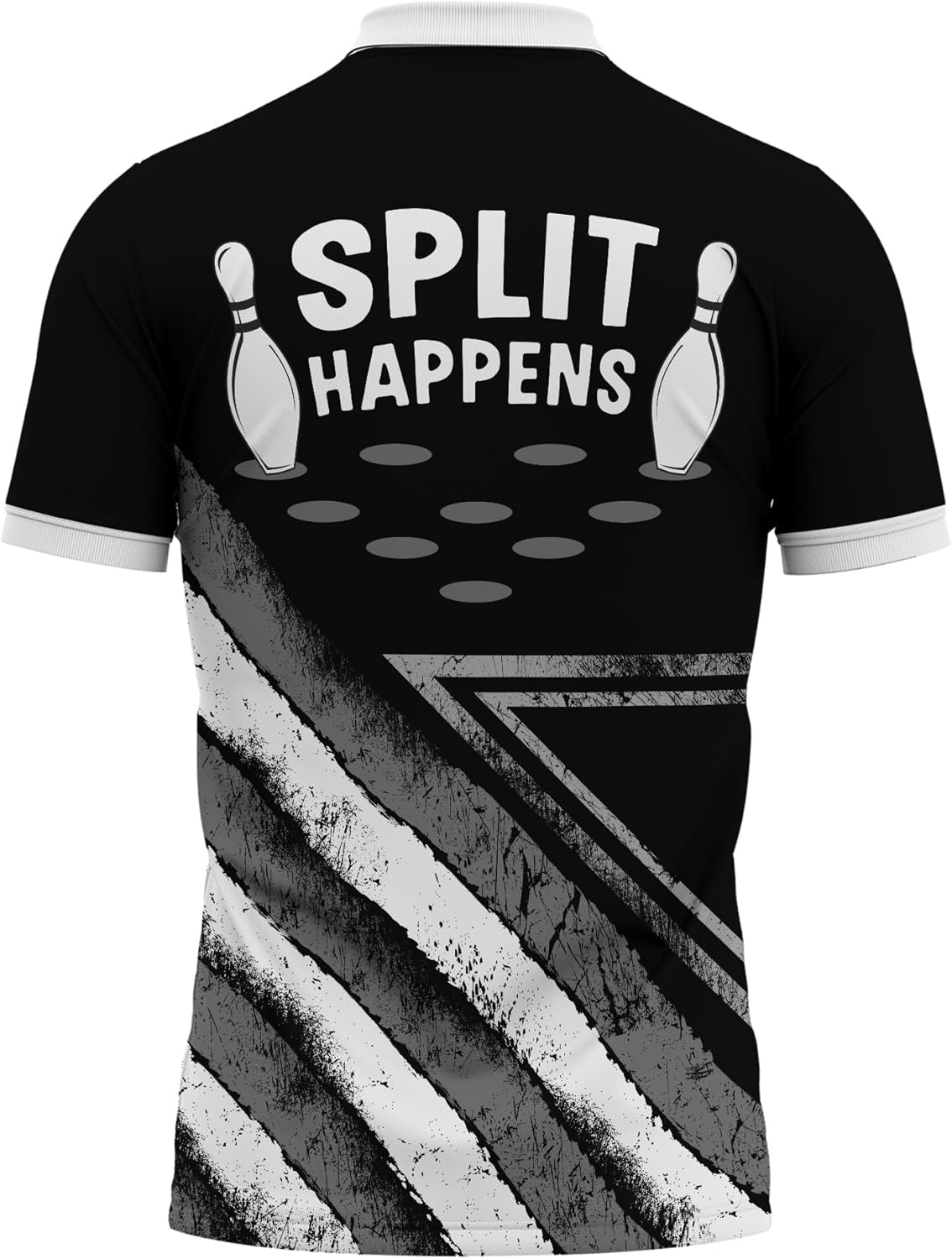 Funny Bowling Theme Golf Shirt Personalized Grey USA Bowling Pin Short Sleeve T-Shirt Printing Bowling Lover Clothing