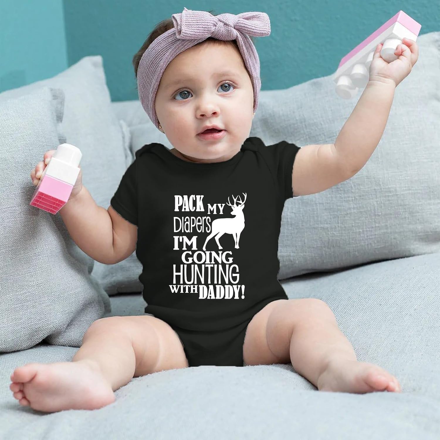 Daddys Boy Baby Clothes Baby Hunting Clothes I Love My Daddy Babies Bodysuit Unisex Romper - Image 3
