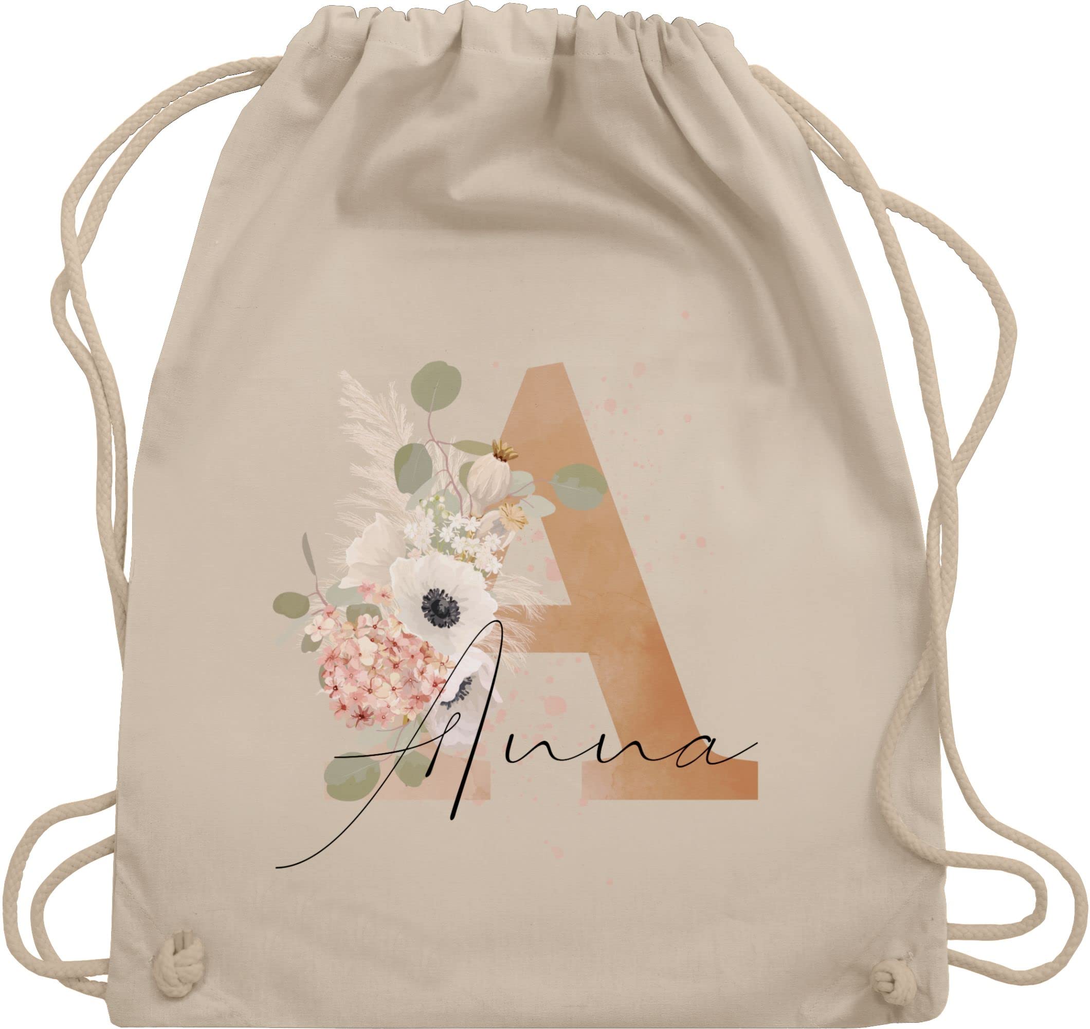 Personalisiertes Turnbeutel-Geschenk Von Shirtracer – Mit Name & Initialen, 12 Liter, Baumwolle