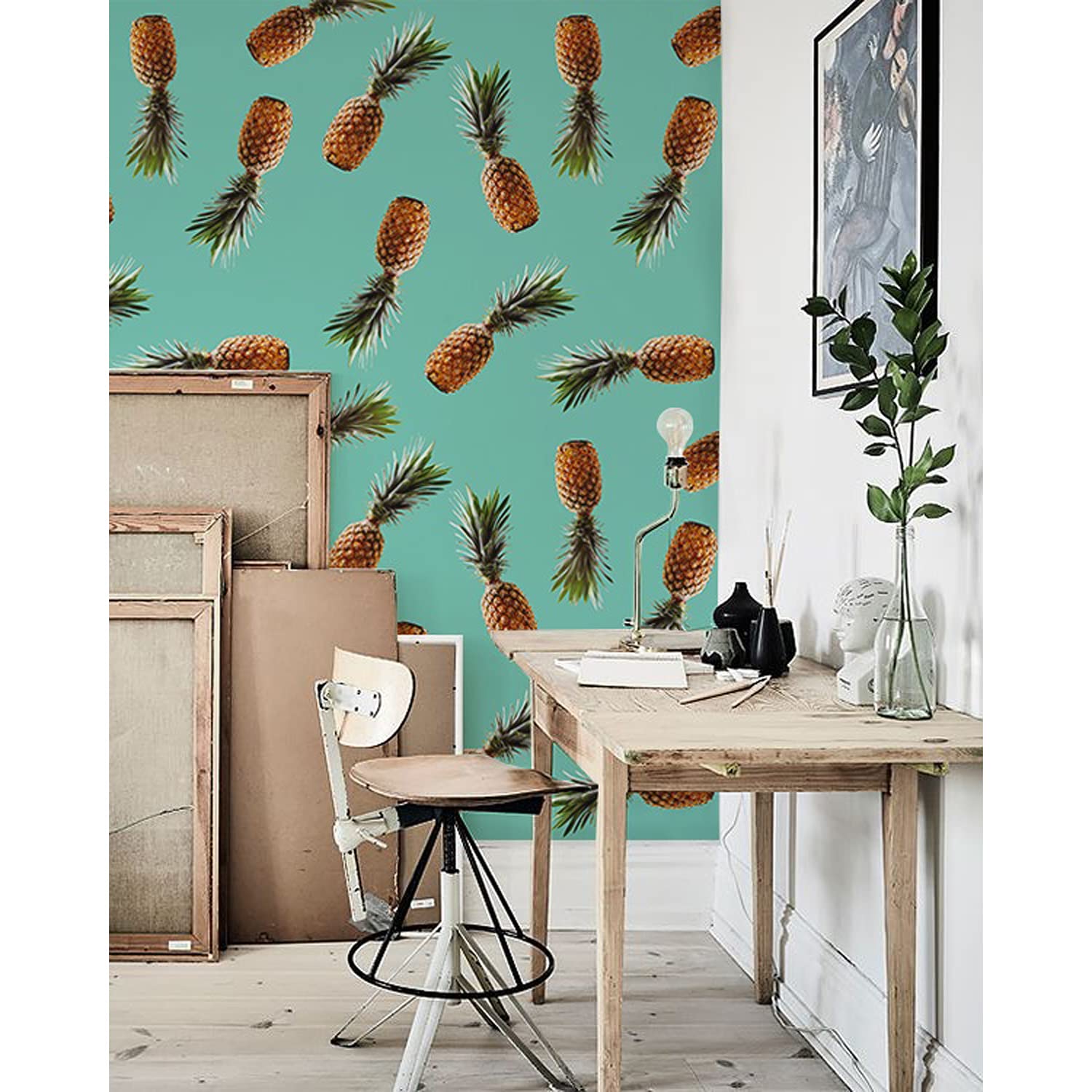 Papier peint meuble chambre salon cuisine style tropical floral