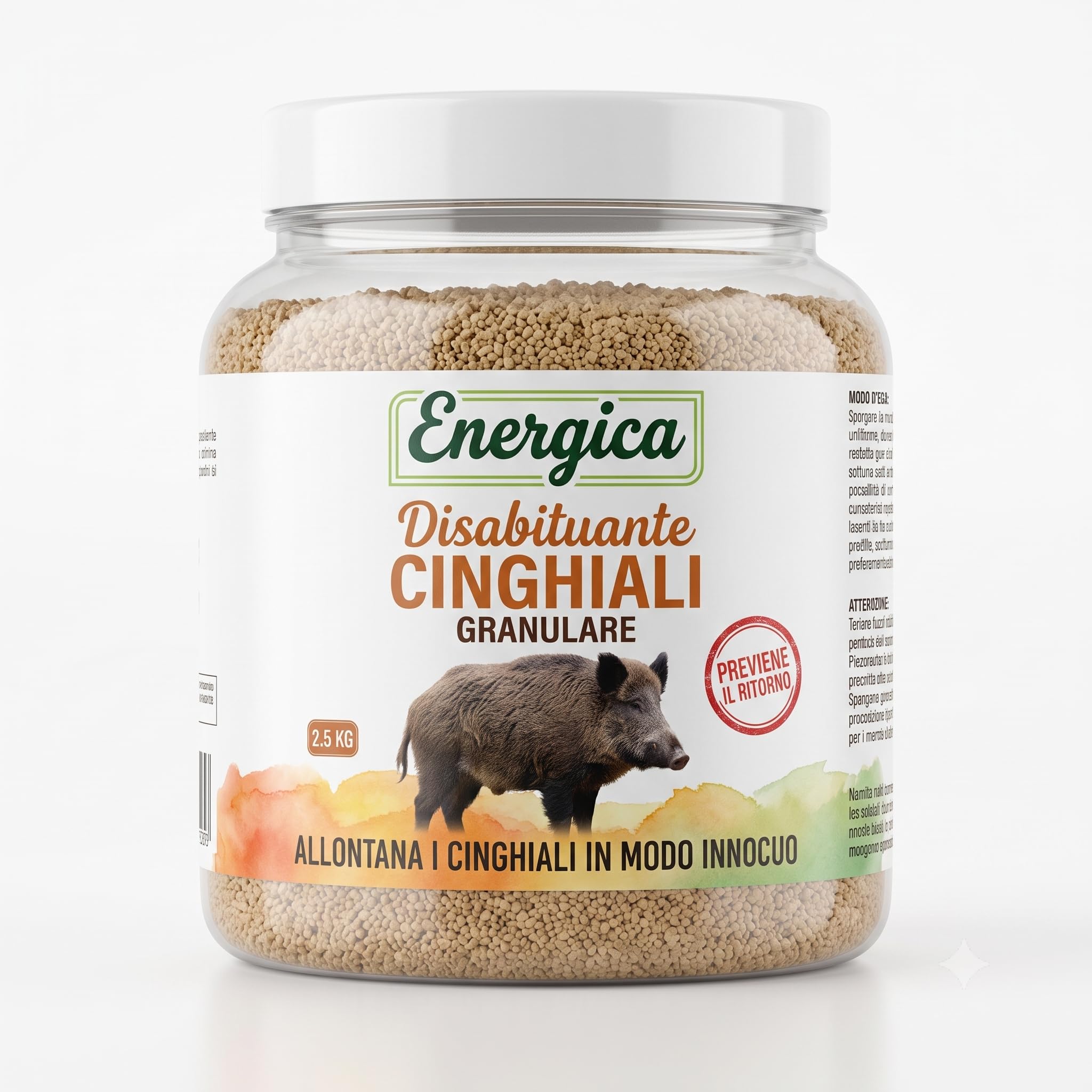 Lemag Disabituante Cinghiali Granulare 2,5 Kg – Repellente Granuli per Allontanare i Cinghiali da Giardini Campi e Aiuole – Non Uccide gli Animali – Previene il Ritorno – per Uso Esterno