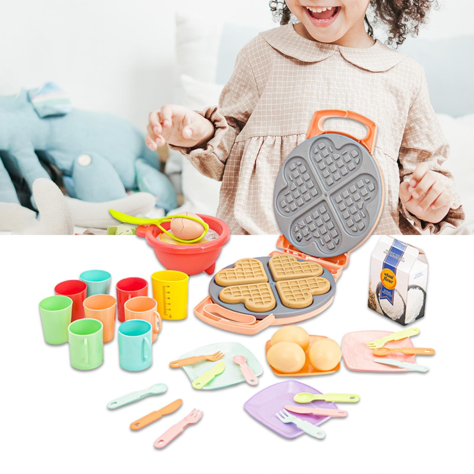 Amazon | Toysmith キッズワッフルおもちゃキッチンセット