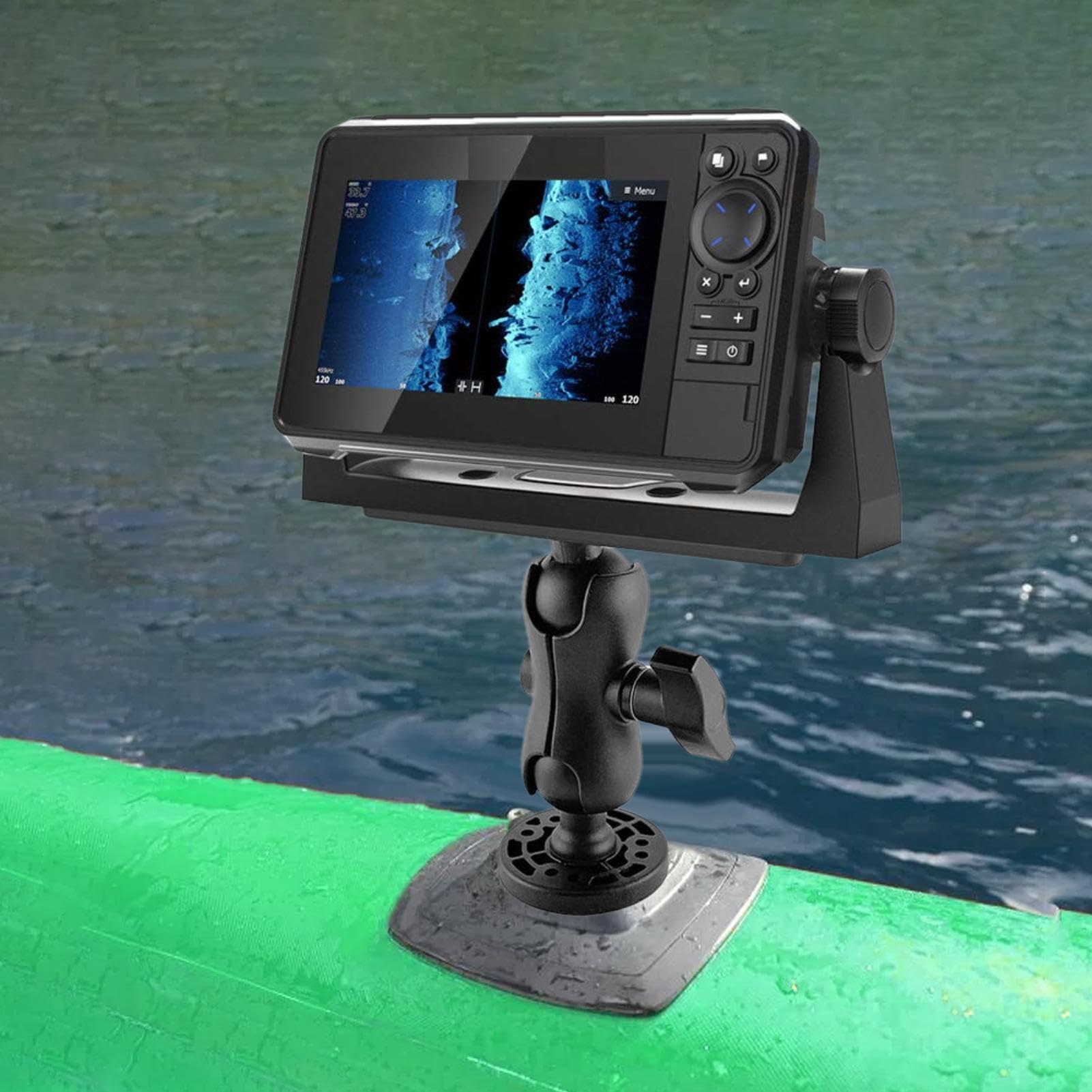 Soporte para buscador de Peces | Placa de Montaje para sonda de Pesca en balsa para Pesca en Barco - Soporte electrónico para buscador de Peces, Soporte para buscador de Peces electrónico Marino para