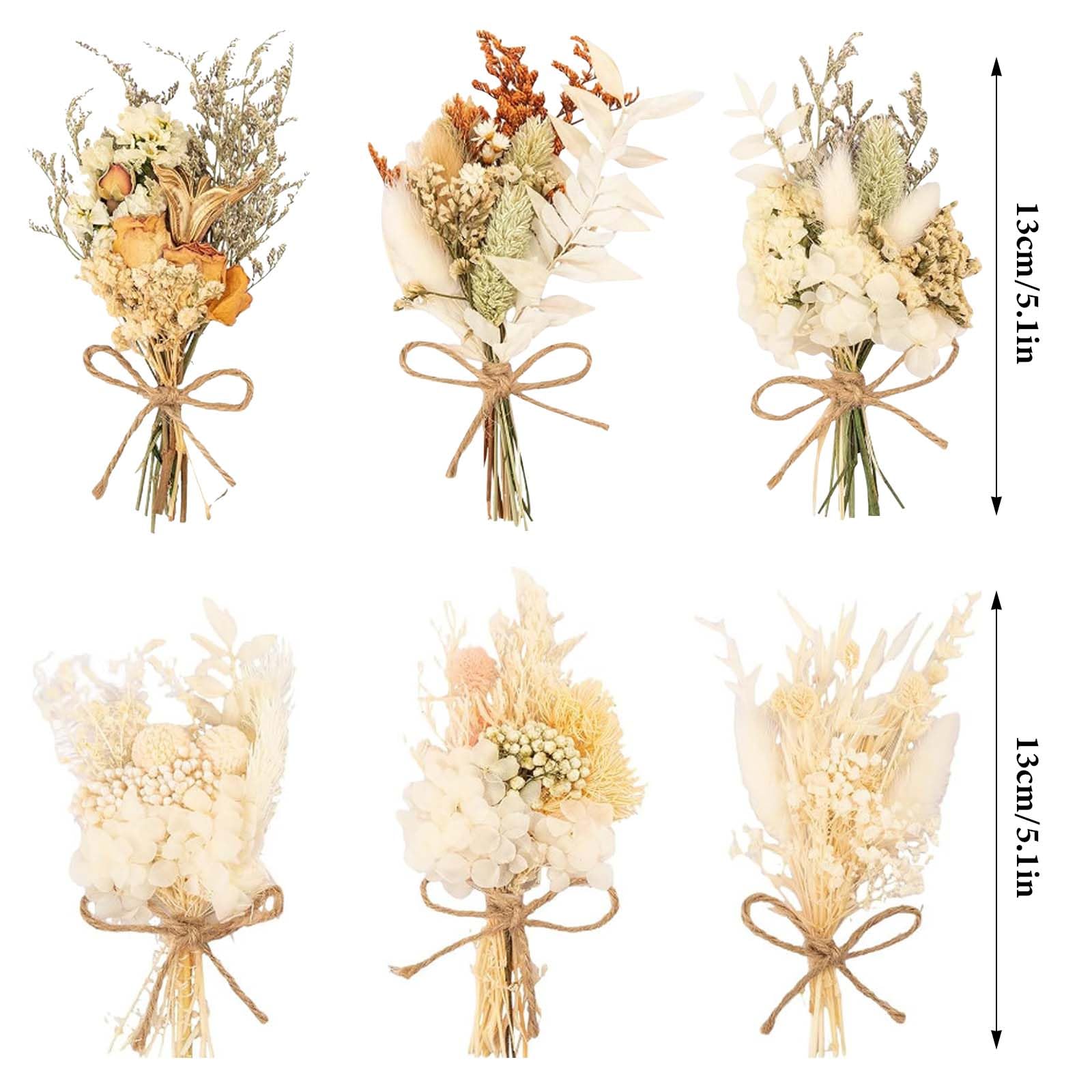 Bouquet di fiori secchi e fiori rosa antico, con rosa eterna stabilizzata e piccole dalie - Italia