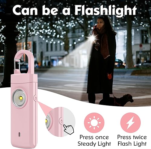 Miniatura 4 de Alarmas personales recargables para mujer, regalos de cumpleaños de Navidad para mujeres, rellenos de calcetines para adolescentes, hijas, llavero