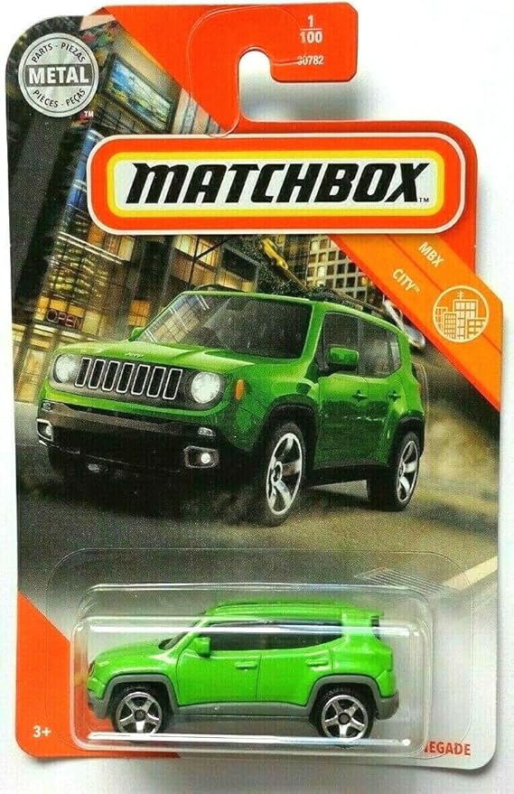 Matchbox 2019 Jeeps Renegade, 1/100 MBX City [Grün]