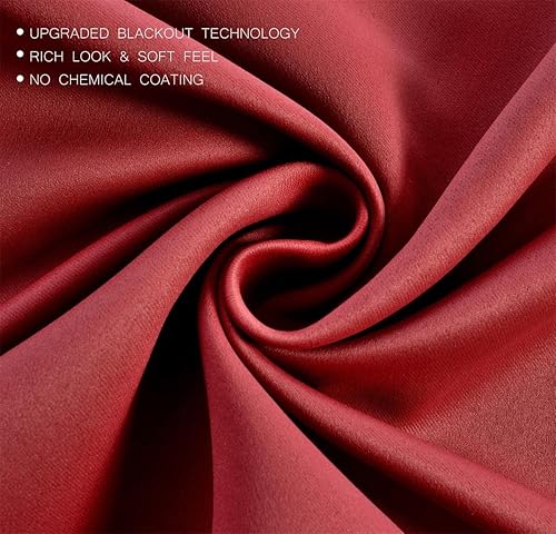 Miniatura 4 de Set de 2 cortinas para ventana, de Miuco, opacas, con ollaos, para recámara, incluye 2 alzapaños