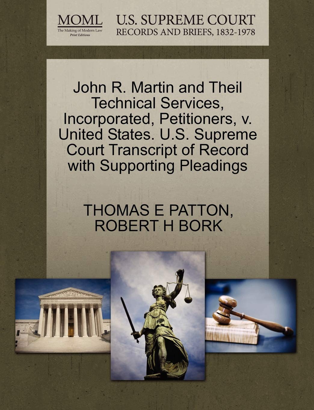 John R. Martin and Theil Technical Services, Incorporated, Petitioners, v. United States. U.S. Supreme Court Transcript of Record with Supporting Pleadings