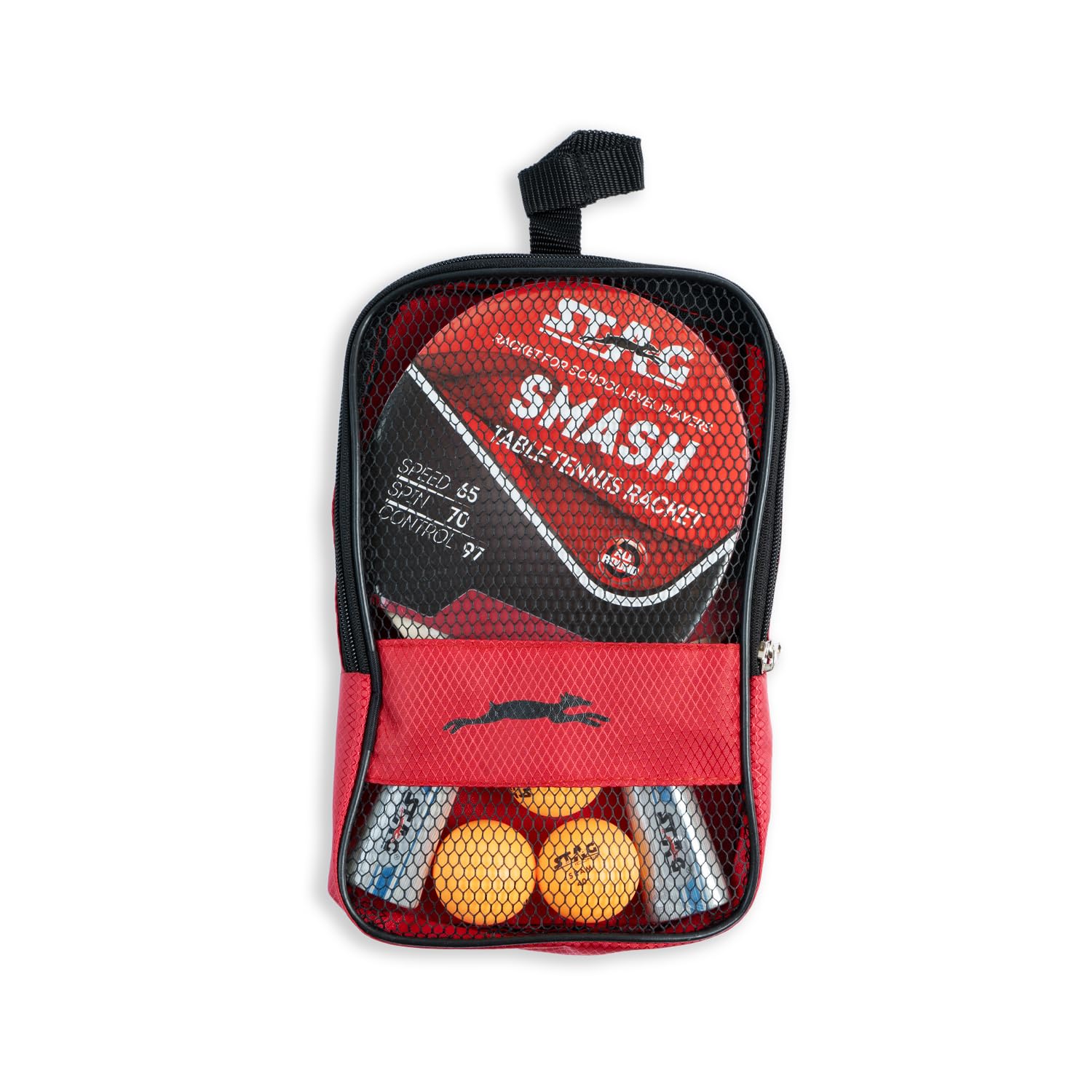 Stag Iconic Smash Series Professional Table Tennis (T.T) PlaySet - Table Tennis Rackets and T.T Balls Included| All-in-One Ping Pong Paddle Playset (Orange)-image-46