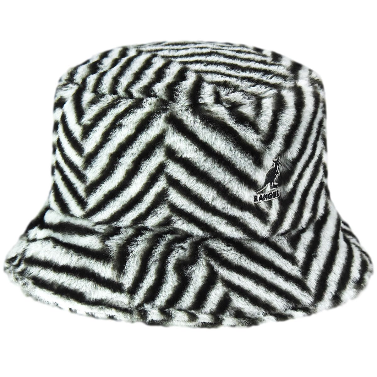 Kangol Chapeau en Tissu Faux Fur Check Bucket Femme/Homme - pour Femme avec Doublure Hiver Automne-Hiver
