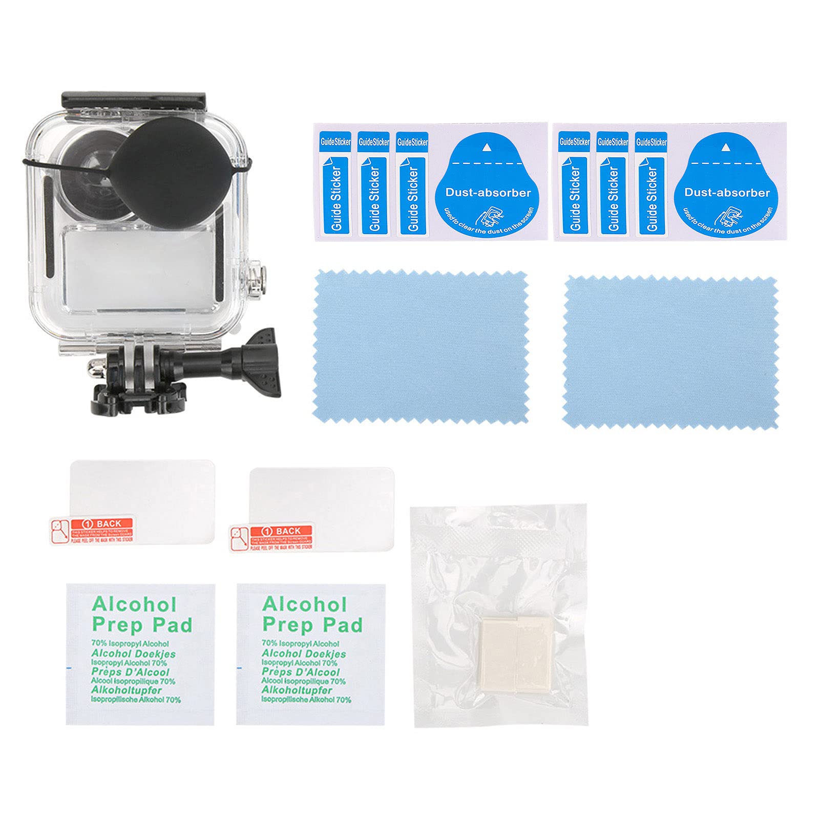 Set di Custodie Impermeabili per Fotocamera Protettiva Custodia Subacquea Anticaduta Resistente All'usura per Max 20M PC Subacqueo + Acciaio Inossidabile 316