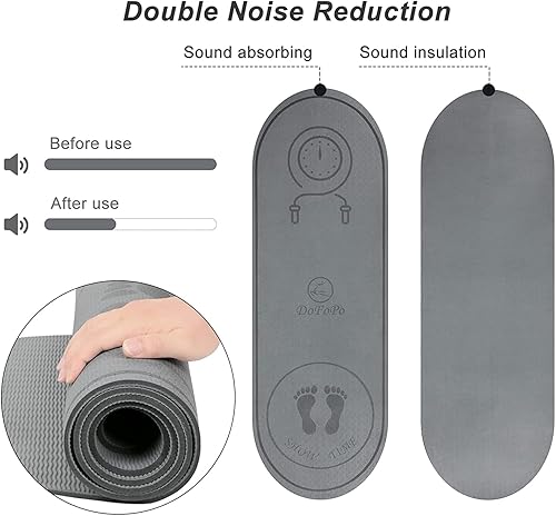 Miniatura 8 de Tapete de cuerda de saltar de 71 pulgadas, 63 x 24 pulgadas, más grande, antideslizante, para interiores y exteriores, para entrenamiento de alta