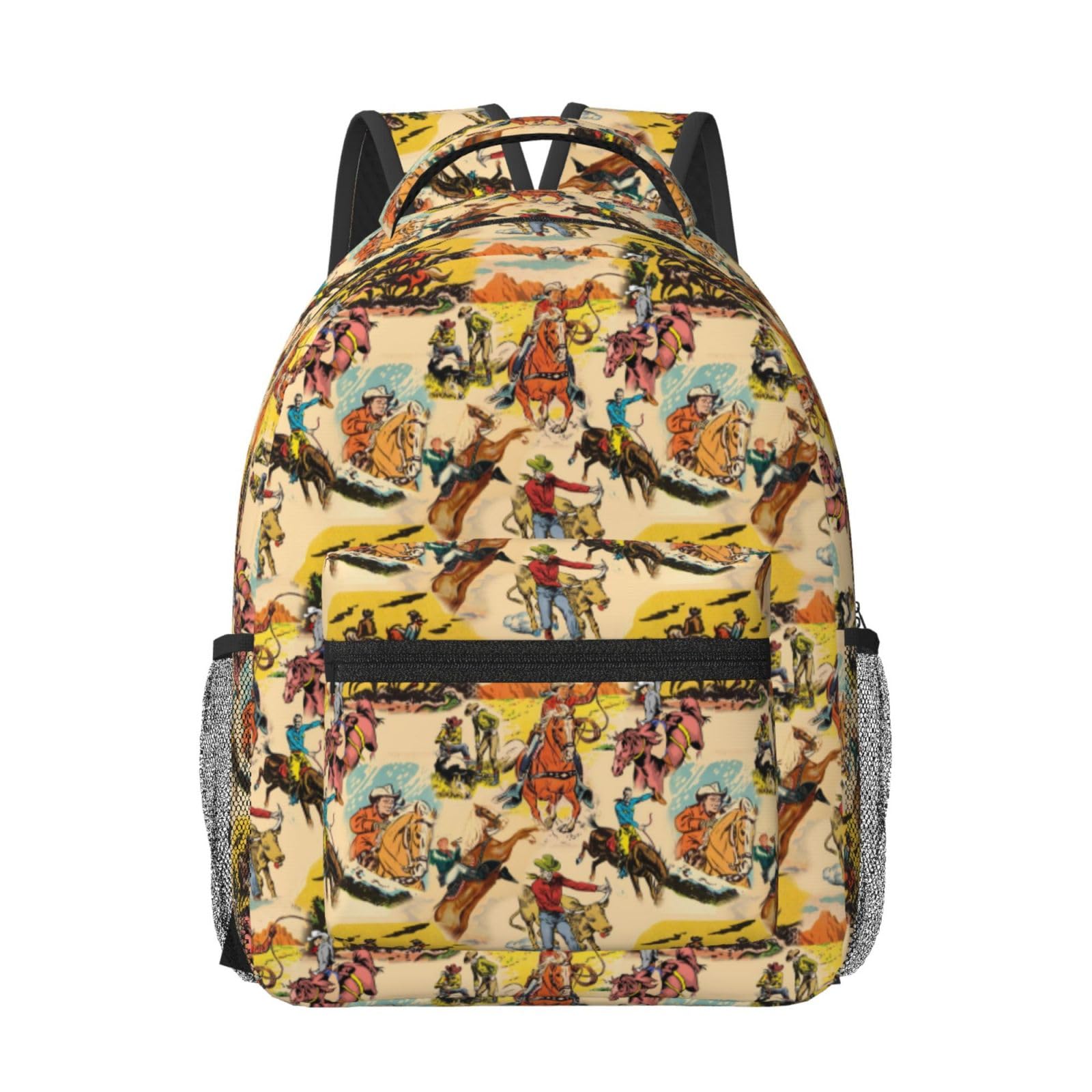 Crazy Bison Western Backpack for Women Boho Style Travel Backpack Purse Casual Daypack for Laptop College (#2-Western Collage)