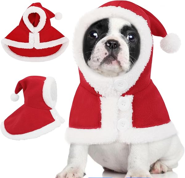 KONVINIT Weihnachtskostüm für große Hunde mit Kapuze