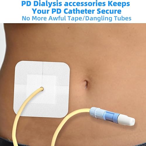 Miniatura 4 de 20 vendas adhesivas de drenaje dividido de 4 x 4 pulgadas, almohadilla para tubo de alimentación de catéter PD de 4 x 4 pulgadas, cubiertas de