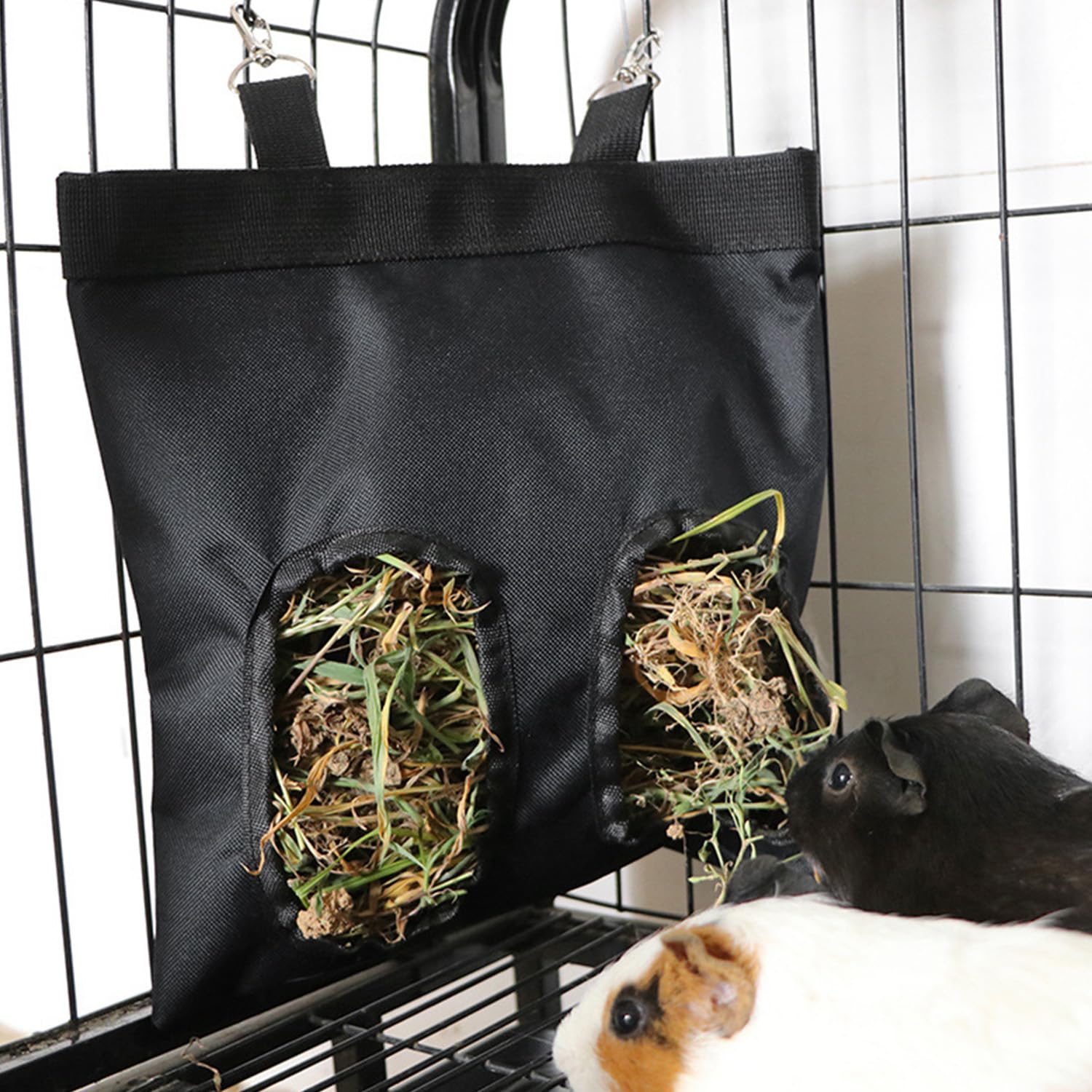 2 Pièces Sac d'alimentation De Lapin, Sac d'alimentation Suspendu, Sac d'alimentation en Tissu, Sac d'alimentation De Foin, Fournitures pour Animaux De Compagnie.