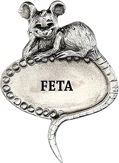 Heritage Pewter Feta Cheese Marker – Feta Cheese Label for Housewarming Gift, Dinner Party Trays, Weddings, Birthdays | Expertly Crafted Pewter