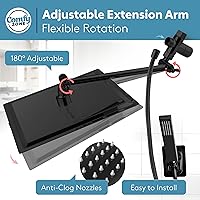 Vista 3 de Cabezal de ducha tipo lluvia de 10" con mano - Cabezales de ducha de alta presión con manguera de acero inoxidable - Cabezal de ducha de lluvia