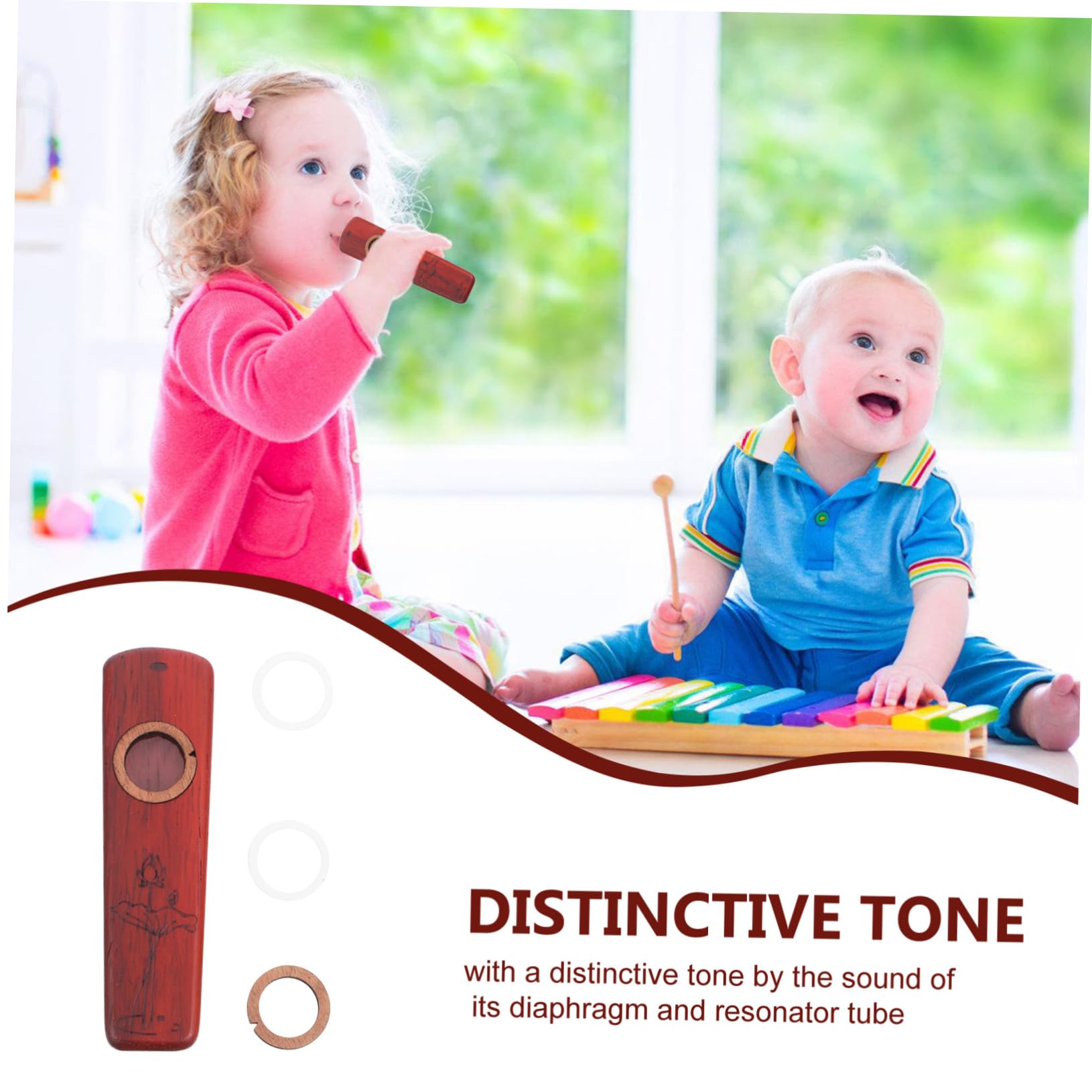 Abaodam 4 Pz Zucard Kazoo Portatile La Chitarra Accompagna i Kazoos Facile Da Imparare Strumento Musicale Per Adulti Per Gli Amanti Della Musica Affidabile Di Legno