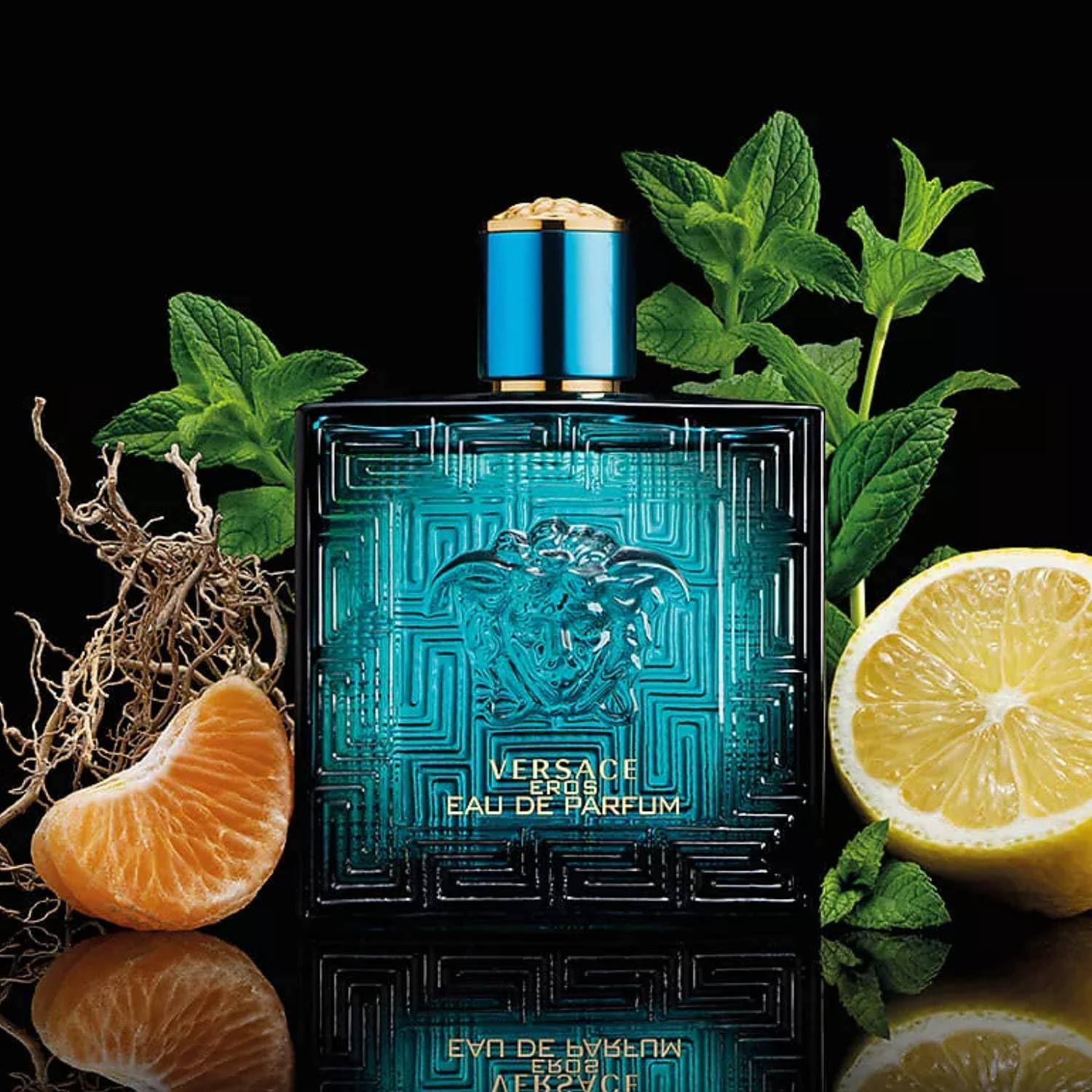 Versace Eros Confezione Regalo Uomo Profumo Eau De Parfum Balsamo Dopobarba e Bagnoschiuma 50 ml