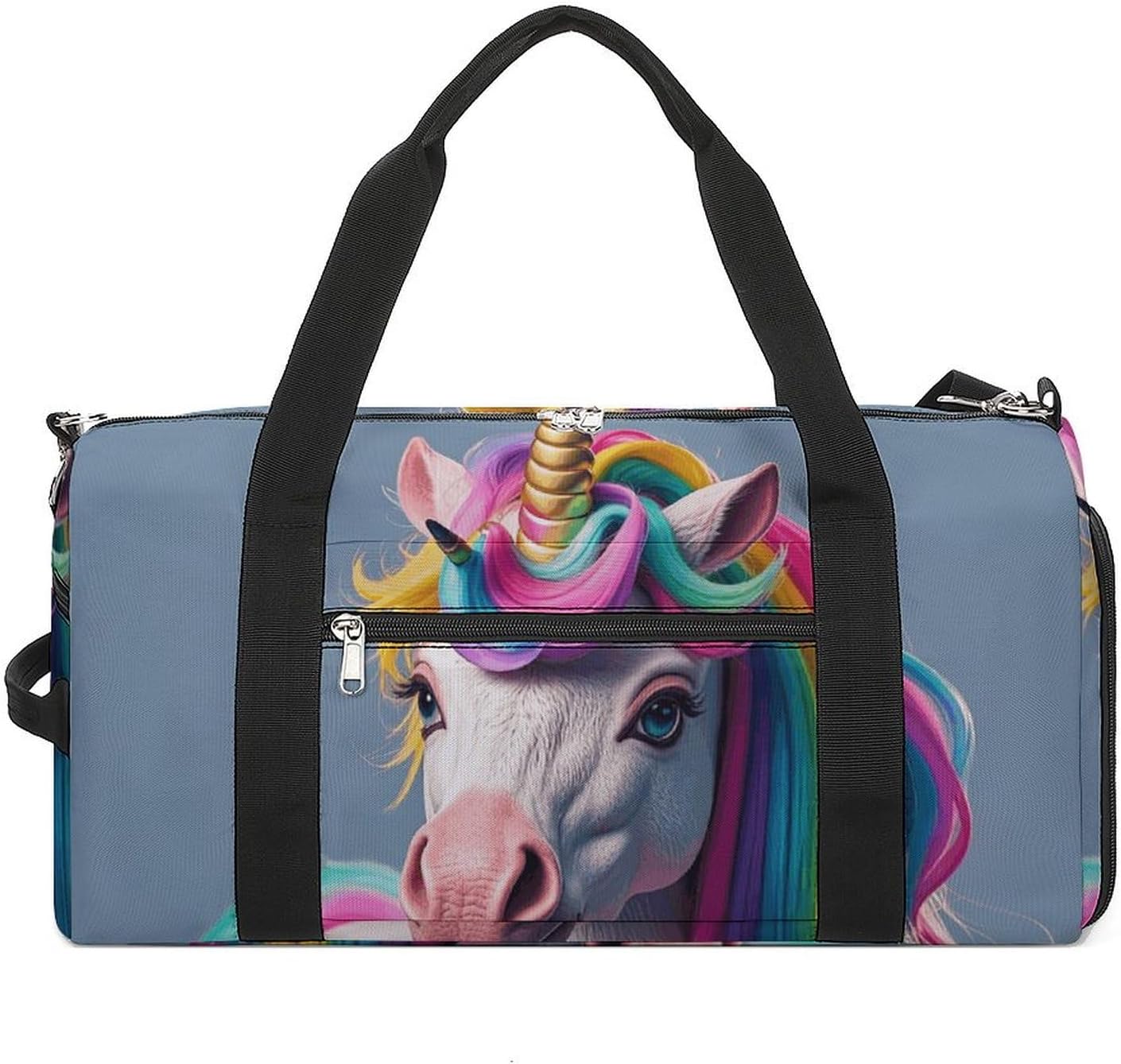 Gym Bag for Men Travel Duffle Bag Horse with Rainbow Hair Tote Bag Weekender Duffel Bag Weekender Bag for Sports
