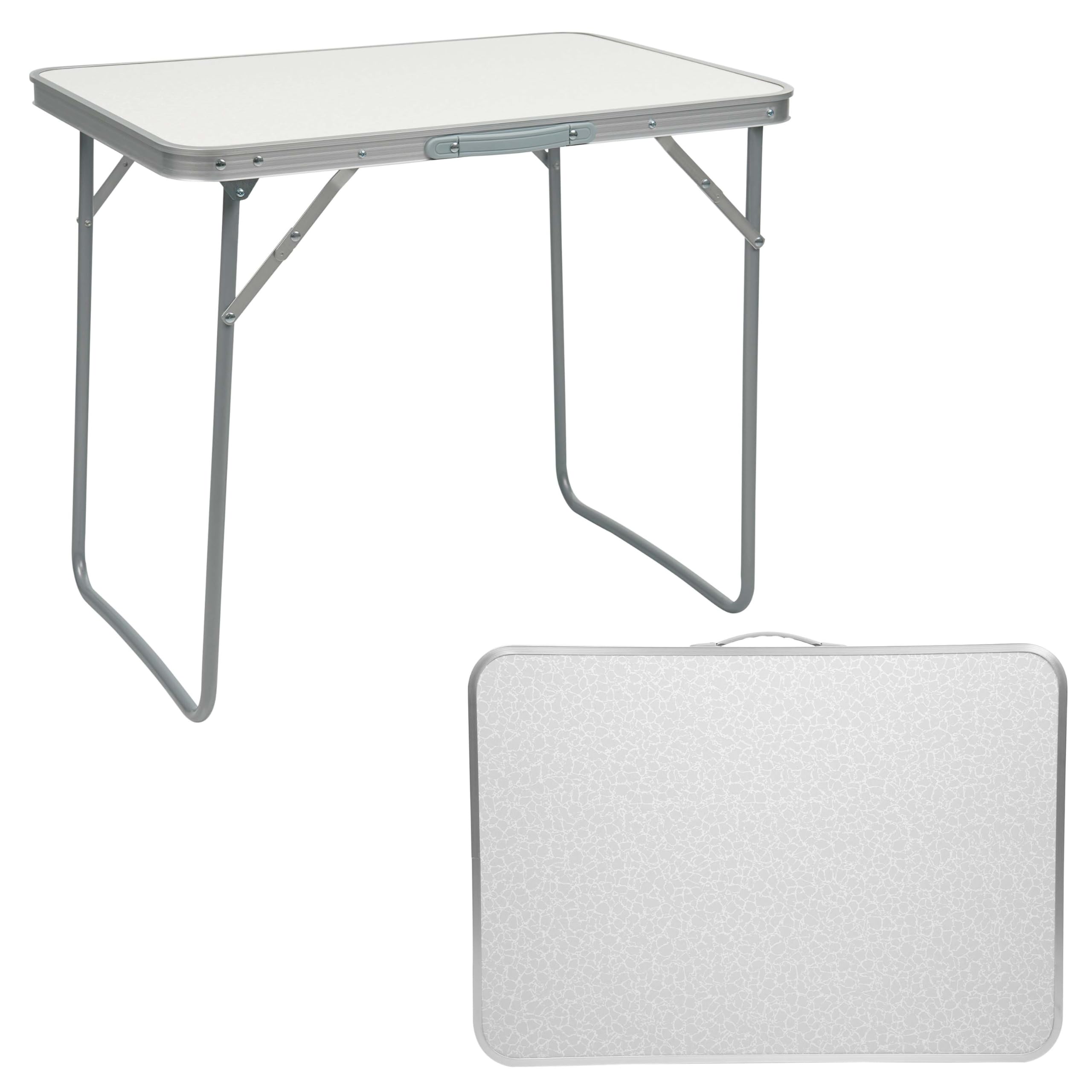 Crystals Portable Folding Table for Indoor Outdoor Picnic Party Dining Camping Accessories | 5076-WHITE