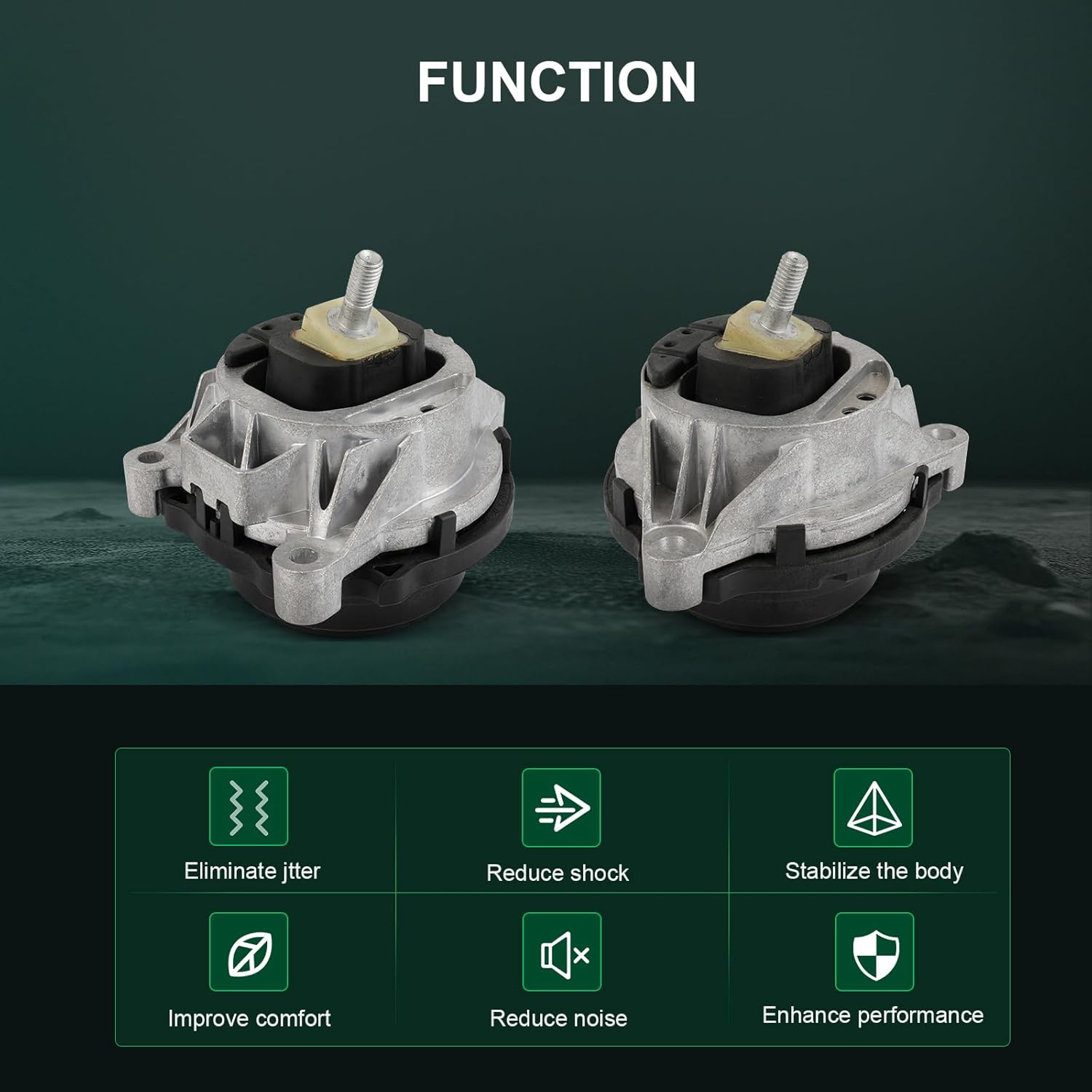 SCITOO Engine Mount Set for BMW for X3 2.0L 2013-2017, for BMW for X3 3.0L 2014, for BMW for X4 2.0L 2015-2018 Replace A4086 A4082