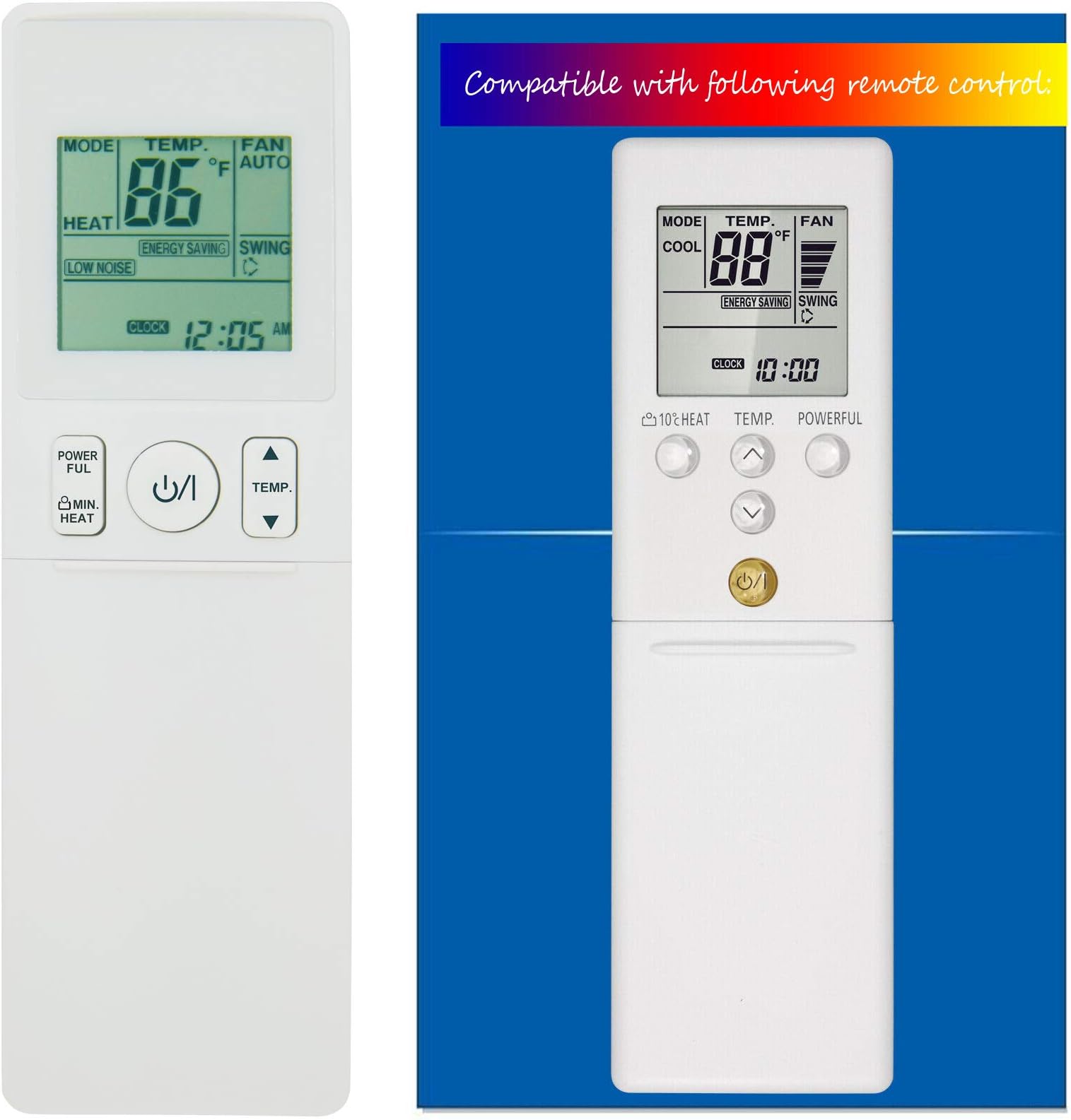 Replacement for Fujitsu Air Conditioner Remote Control AR-REG1U ARREG1U AGU9RLF AGU12RLF AGU15RLF ASU7RLF1 ASU9RLF1 ASU12RLF1 ASU15RLF1 Display in Both Fahrenheit and Celsius