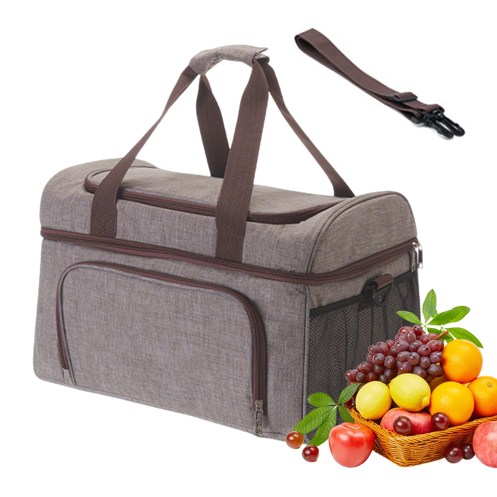 Bolsa isotérmica de 30 litros, impermeable flexible plegable | bolsa aislante impermeable – ideal para el almuerzo y la escuela, playa, comestibles, picnic, carreras
