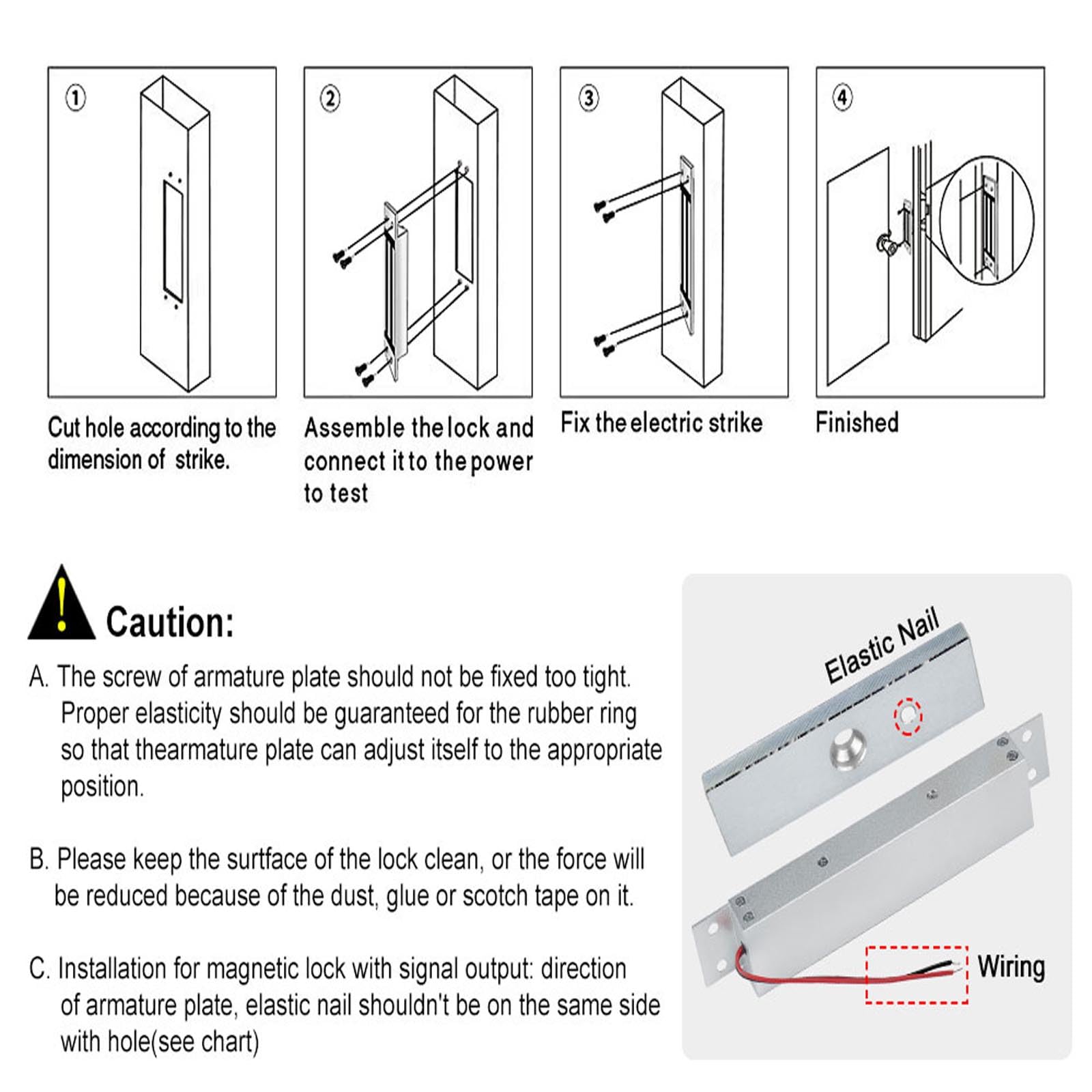 Cerradura magnética eléctrica de 12 V CC, 280 kg, fuerza de sujeción de 600 libras, incluye soporte de montaje ZL, para sistema de seguridad del hogar, adecuado para puerta de madera/metal/vidrio